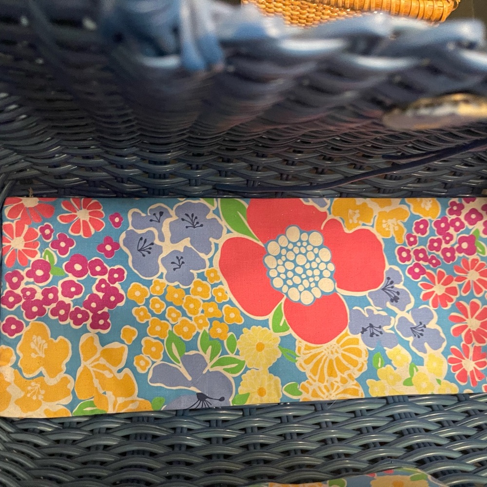 Lilly Pulitzer Blue Woven Tote - Picture 4 of 8